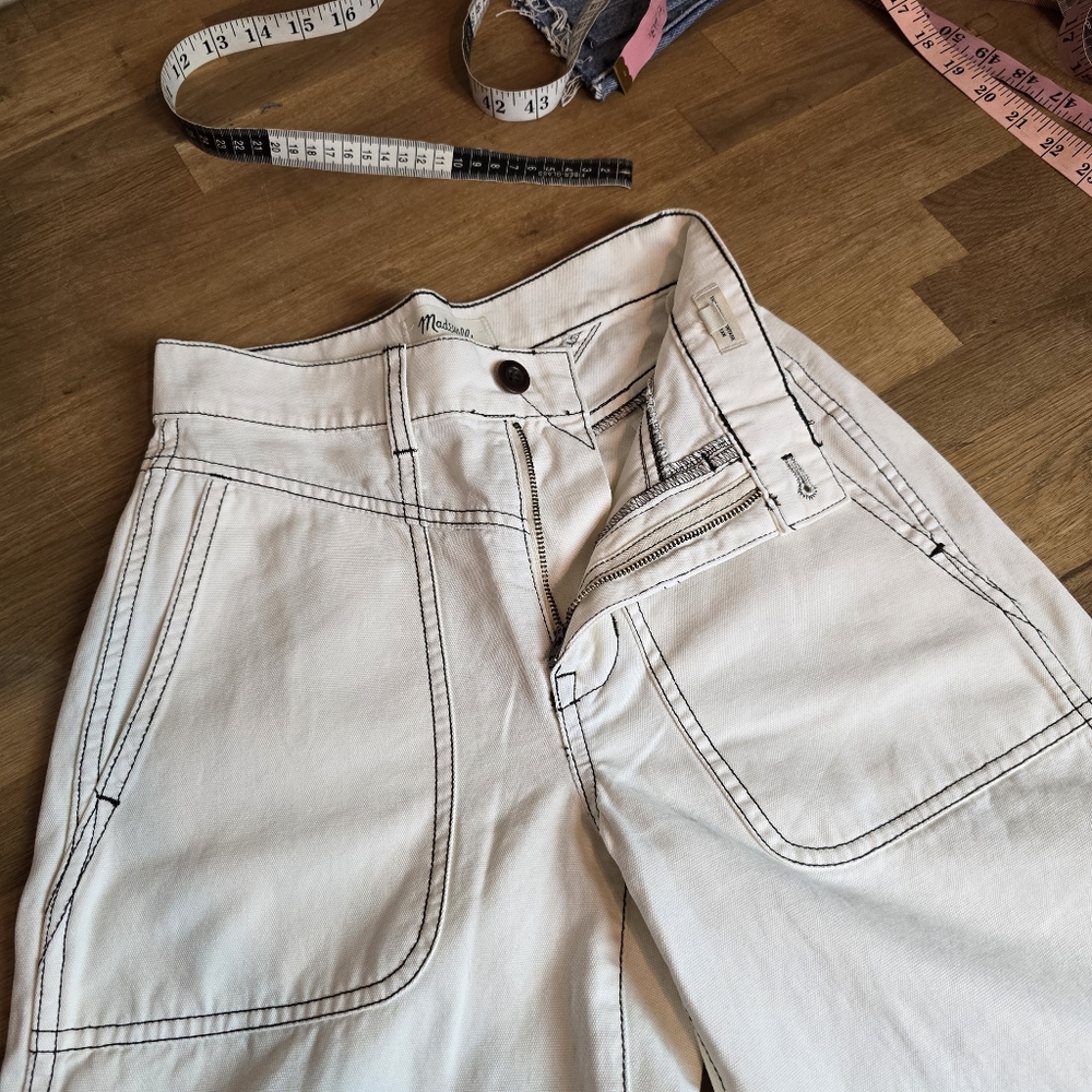 Madewell 23 Perfect Vintage Wide-Leg Jean Utility Pant In Garment-Dyed Canvas 23 - Picture 13 of 16